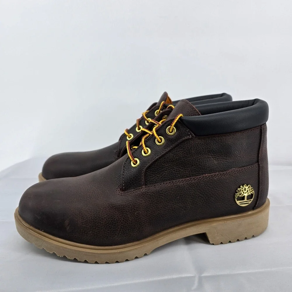 Timberland Mens Waterproof Chukka Boots Brown Leather PrimaLoft TB0A6FTAEXU‎ 9.5